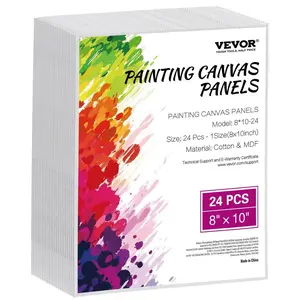 【Summervibes】VEVOR Canvas Boards for Painting,  , 8 x 10 Inch White Canvases for Painting, 24 Pack Painting Canvas Panels for Sketching, Acrylic and Oil Painting, Watercolor, Paint Canvas for Kids and Professionals