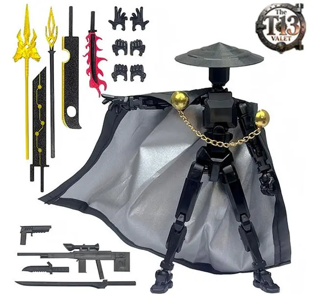 3D Printed T13 Robo Articulated Action Figure Doll - Fully Assembled Vibrant Anime Mecha Sci-Fi Fantasy Collectible, Boys' Toy for 8-10 Year Olds (Stress Relief Option for Hobbies Enthusiasts)