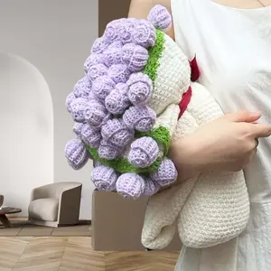 Handmade Rose Blanket Hand-Woven Convertible Flower Bouquet Blanket Unique Gift for Mom Wife Girlfriend or Elderly Cozy Decorative Throw for Special Occasions Soft Breathable Cotton