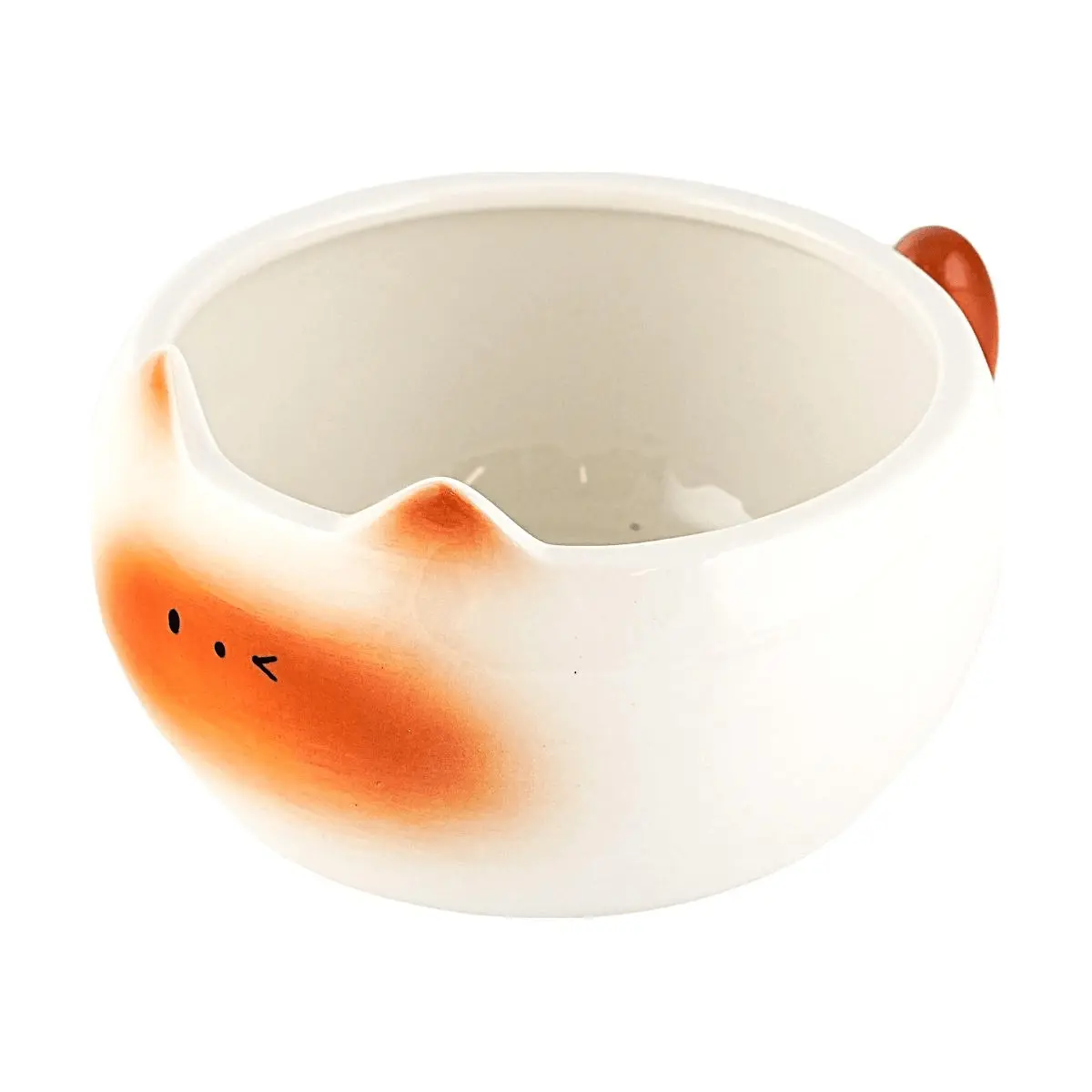 GLAZE STORY Cute Winking Face Ceramic Bowl - Ins Style Aesthetic Soup Bowl, Dessert Bowl, Cereal Bowl for Kids & Adults - 1 Piece