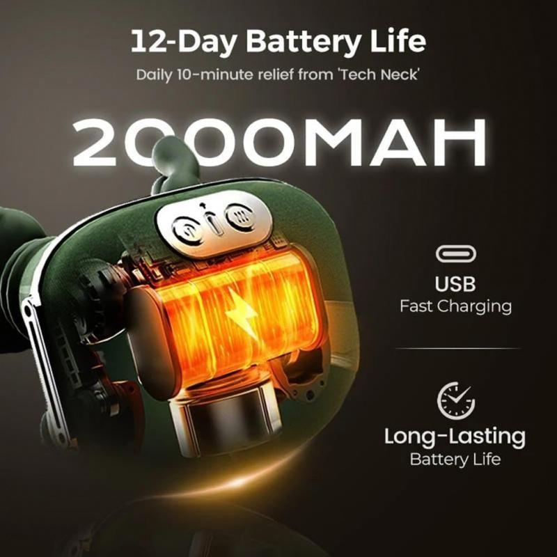 Shoulder Massager Electric Cervical Neck Massage Bio-Bionic Hand Heating Wireless Portable 3D Kneading for Men Women Adjustable Speed Settings