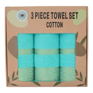 3 Piece Towel Set Cottonn - Soft Absorbent Bath Towels for Everyday Use