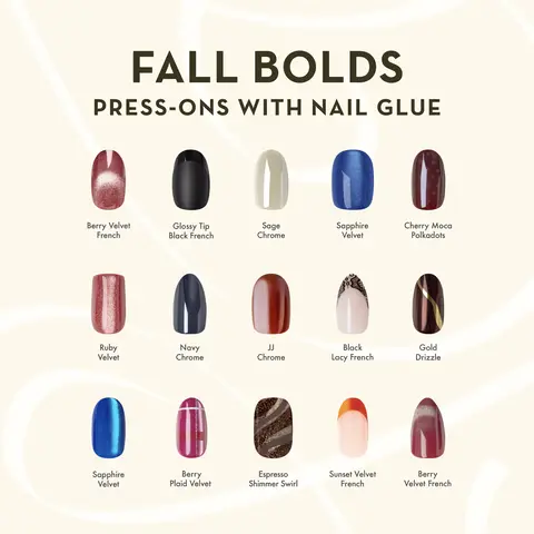 Olive & June Fall Edit - Bolds Press On Nails with Glue