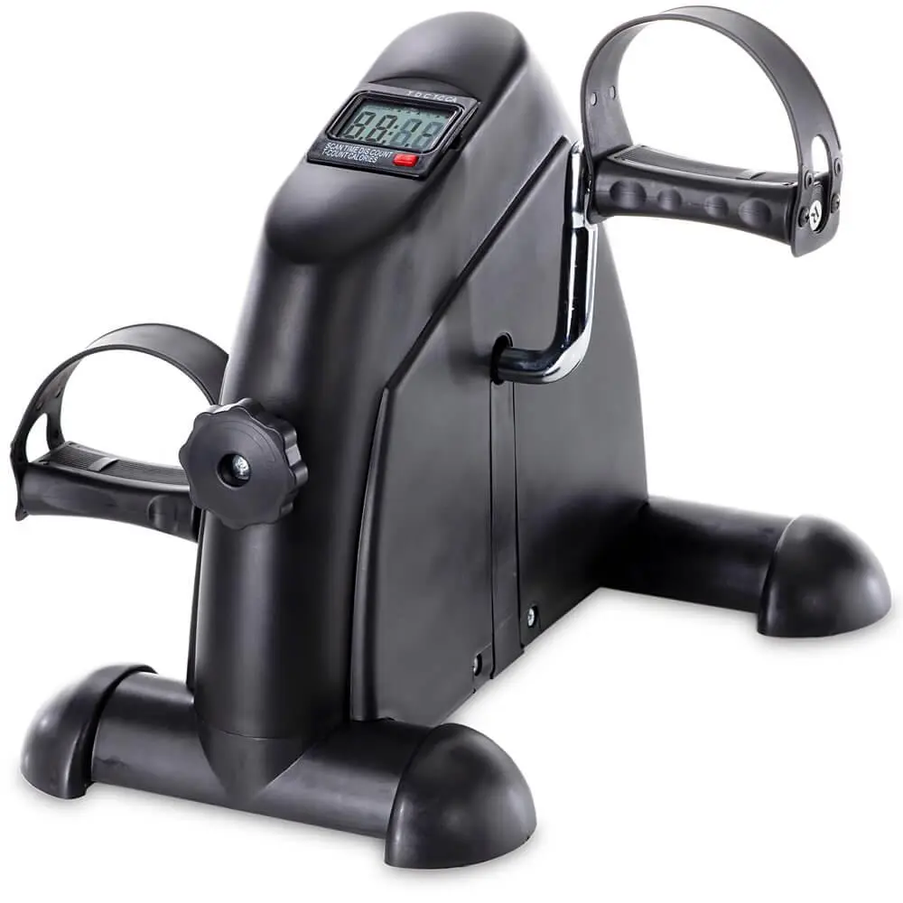 Pedal Exercise Mini Cycle Bike Silvery - Digital Display - Adjustable Resistance