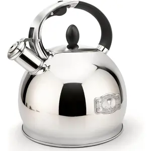 Whistling  Kettle for Stovetop, (2.64 Quart-Mirror)  Grade Stainless Steel Teapot of 5-layer base
