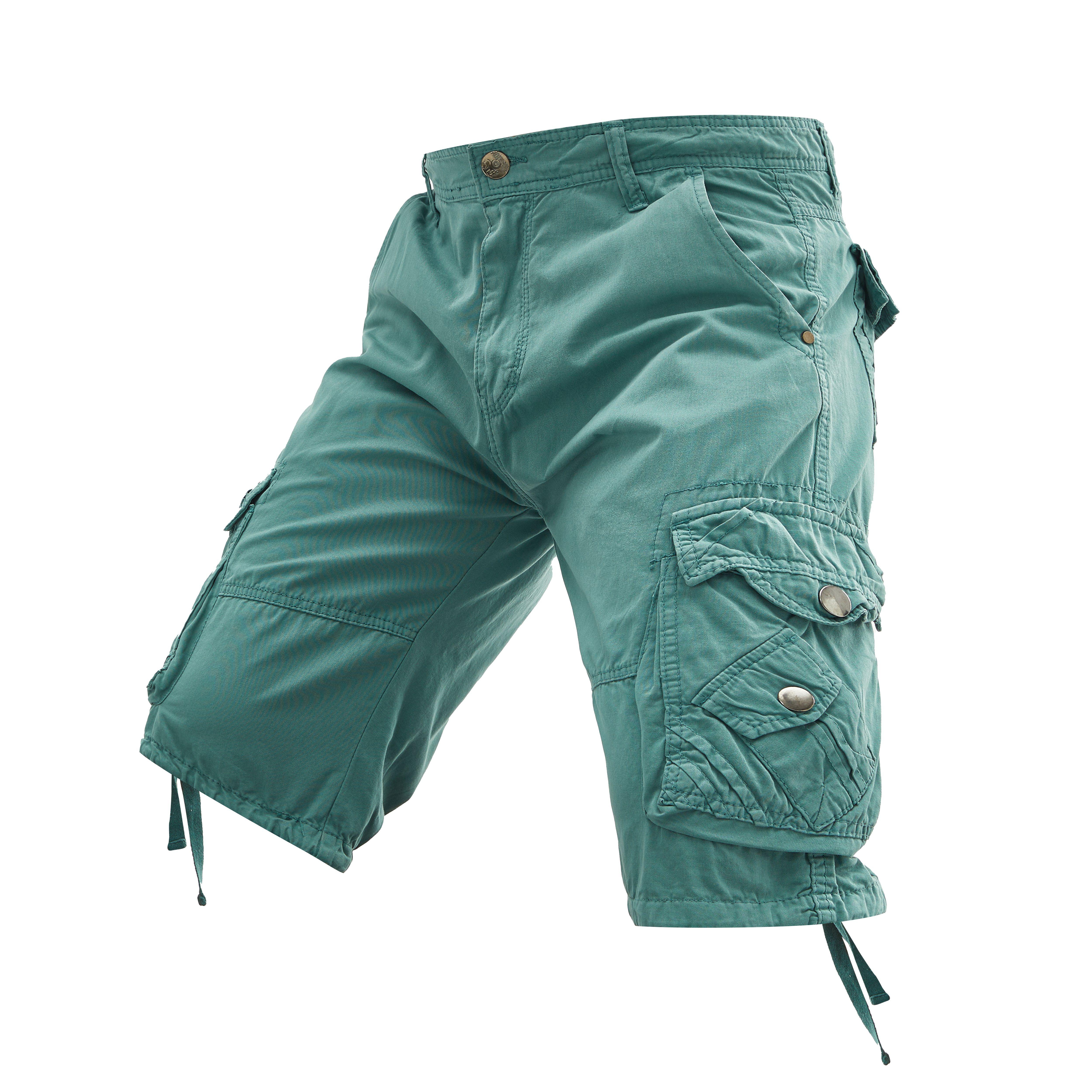 Men's Summer Cotton Washed Cargo Shorts, Multi Flap Pockets Large Capacity Breathable Casual Regular Fit Tactical Utility Shorts for Hiking Camping Daily Streetwear,Men Clothes