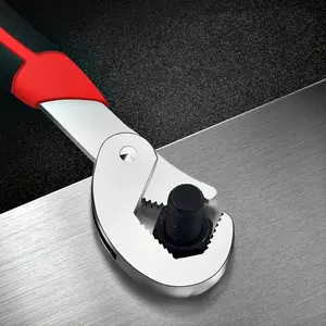 Multifunctional Adjustable Dual Head Pipe Wrench, High Carbon Steel, 21cm X 4cm (8.3x1.6 Inches), Durable Tool for Plumbing