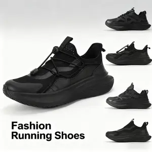 Men's Athletic Sneakers with Thick Sole - Airflow Design for Breathability, Soft Cushion Walking & Gym Shoes