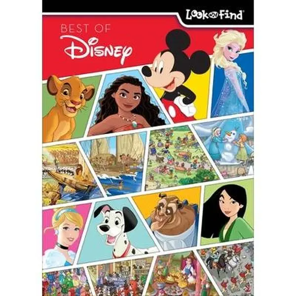 Best of Disney Look and Find Hardcover Book for Kids - Pi Kids, English Children's Literature & Art Book, 0.65 lbs, 10.59" h x 7.76" l x 0.36" w, Focus-Boosting Hidden Objects Exploration