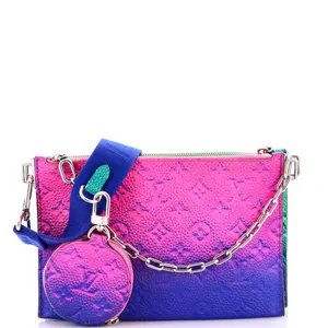 Pre-owned Louis Vuitton material Messenger Bags Trio Pouch Messenger Bag Limited Edition Illusion Monogram Taurillon Leather by Rebag