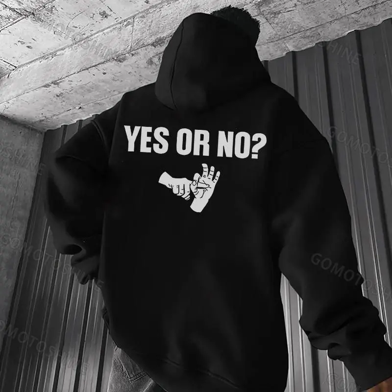 YES OR NO Unholy Hands Print Men's Hoodie - NOT BLESSED Hoodie – Moody Graphic Bundle for Street & Chill Wear