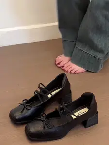 Women's Mary Jane Flats, Square Toe Ballet Shoes, Elegant Design, Comfortable Fit, Perfect for Casual & Party Wear