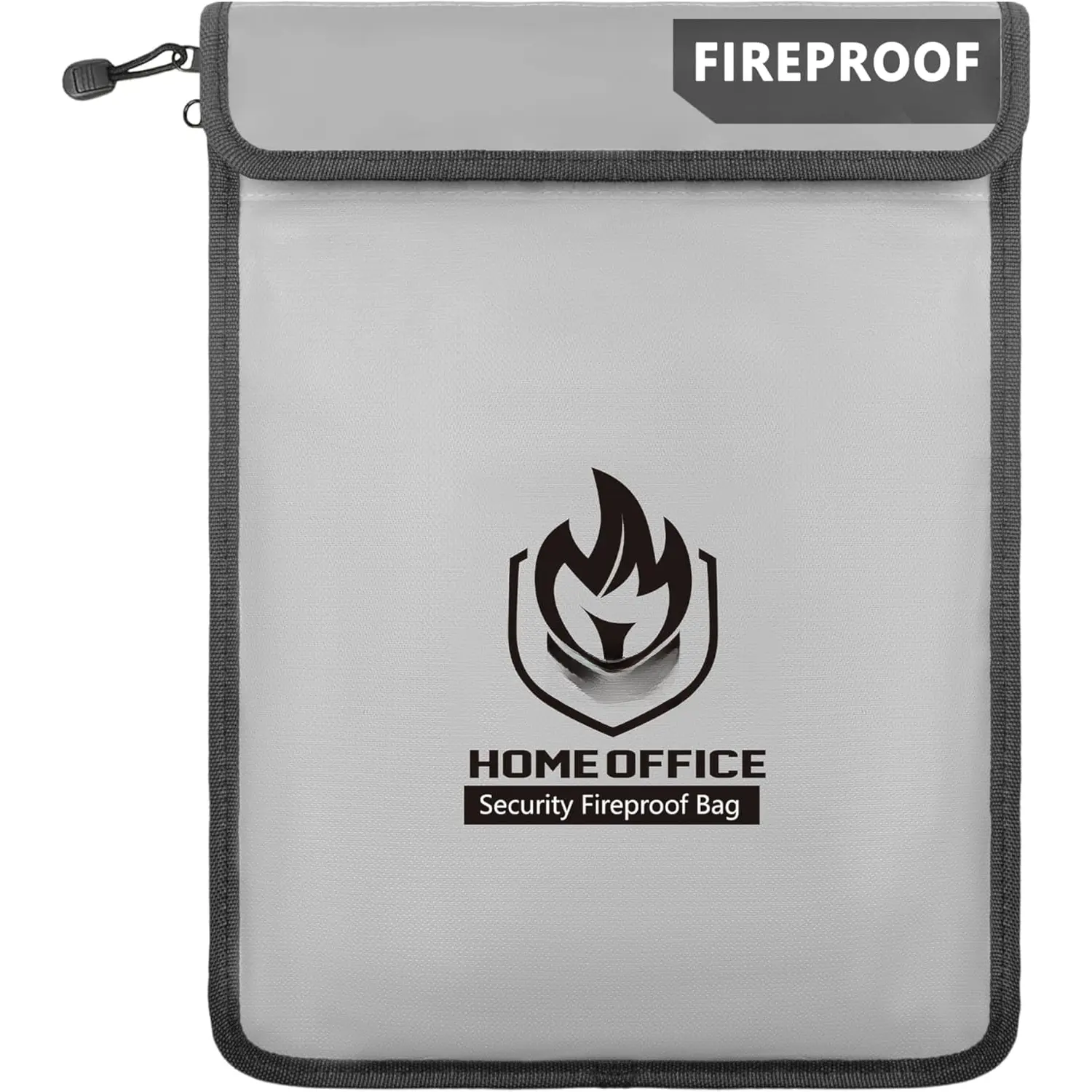Fireproof Document Bag 2000?F, 15x11''  Fireproof  Bag for , Two Pockets Safe Document Organizer for Valuables, Important Document Folder for Office Home Travel (Gray)