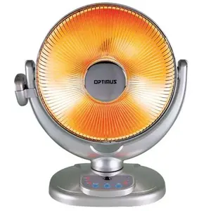Optimus H-4438 14 Inch Oscillating Dish Heater with Remote Control