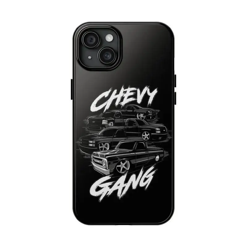 Trendy Chevy Gang Phone Case, Phone Accessories, Gifts For Him, Suitable for iPhone 17-11 Pro Max/Plus and  Samsung Galaxy S23-25