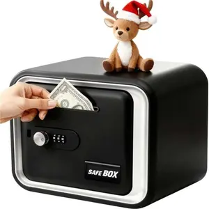 Combination Password Piggy Bank for Ages 8-12, Mini Safe for Boys, Secure Cash Coin Savings, Perfect Birthday Gift