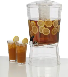 3-Gallon Mosaic Beverage Dispenser, Clear Drinkware Jugs Drink