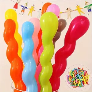 Spiral Twisted Balloon Decorations, Wedding Festival Party Supplies, Unique Design Air Balloons for Celebrations & Events, Balloon Set
