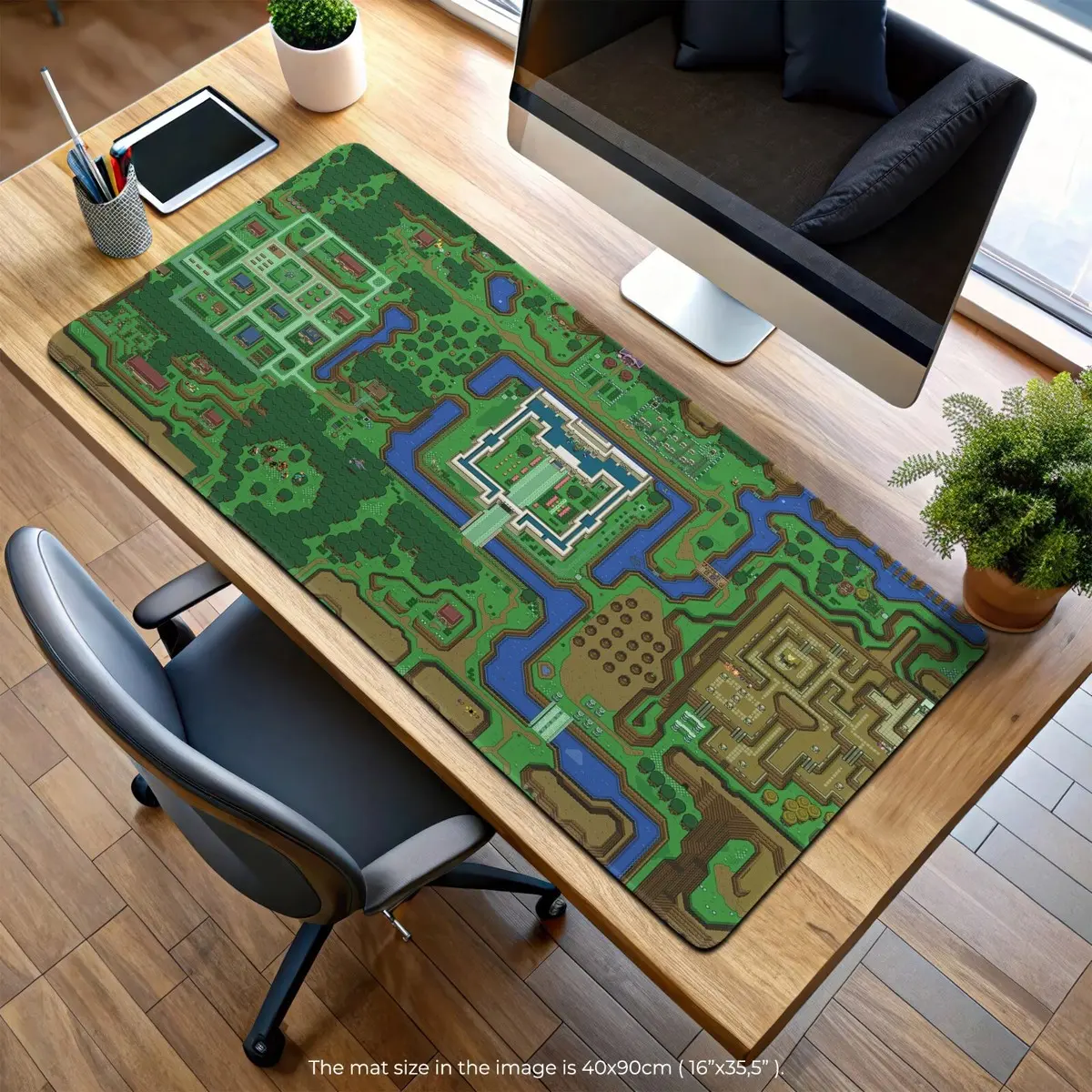Zelda World Map Mouse Pad - A Link to the Past Hyrule Overworld Desk Mat, Retro Gaming Gift, Gamer Desk Decor