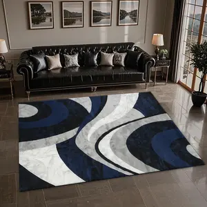 Velvet patterned printed carpet, suitable for multiple scenes, with multiple sizes available, soft and non-shedding, Modern geometric rug