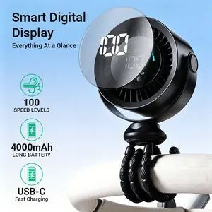 2026 new baby stroller small fan octopus cart fan for babies to go out, can shake head desktop blowing complementary food for children to sleep, anti pinch, long endurance, silent