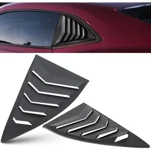 Side Window Louvers for Chevrolet Camaro 2010 2011 2012 2013 2014 2015 Windshield Sun Shade Cover Lambo Style Window Cover Matte Black(2pcs)
