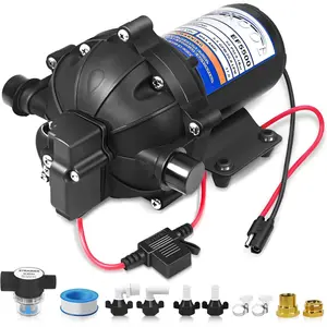 EF5500-BOX 12V Sprayer Pump, Soft Wash Pump, 5.5GPM 60 PSI Diaphragm Pump,   and Self-Priming,  and  Resistant for Agricultural Spraying, Soft Wash System, RV,