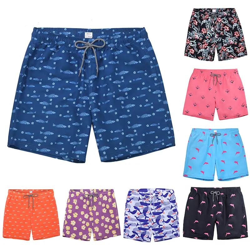 Mens Swim Printed Shorts Trunks Quick Dry Swim Shorts with Mesh Lining Sports Shorts Surf, Beach Pants,Running Pants