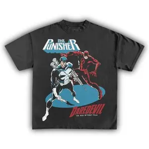 Daredevil And The #Punisherr Graphic Tees, DD Matt Murdock MCU Sweatshirt, Born Again Comic Hoodie, Cloud Tee Gift for him, Apparel Gym