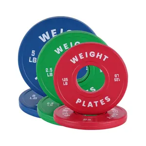 Rubber Coated Fractional Weight Plates Set for Strength Training – 2-Inch Change Plates for Barbell, Includes 1.25LB, 2.5LB, 5LB, 10LB, 37.5LB – Durable Metal Insert, Home & Gym Use