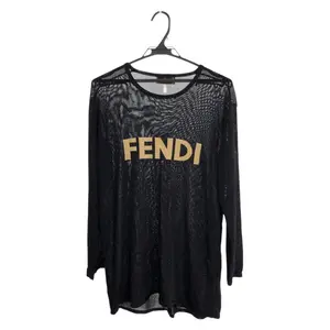 Pre-owned FENDI Polyester Small Leather Goods Long Sleeve T Shirt