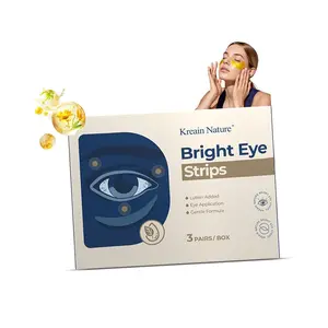 Kreain Nature Bright Eye Patches – Peptide Collagen Hydrogel Eye Mask for Dark Circles & Puffy Eyes