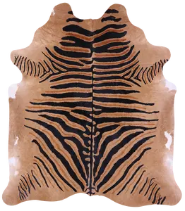 Zebra Animal Print Natural Cowhide Rug - XX-Large 7' 9"H x 6' 8"W