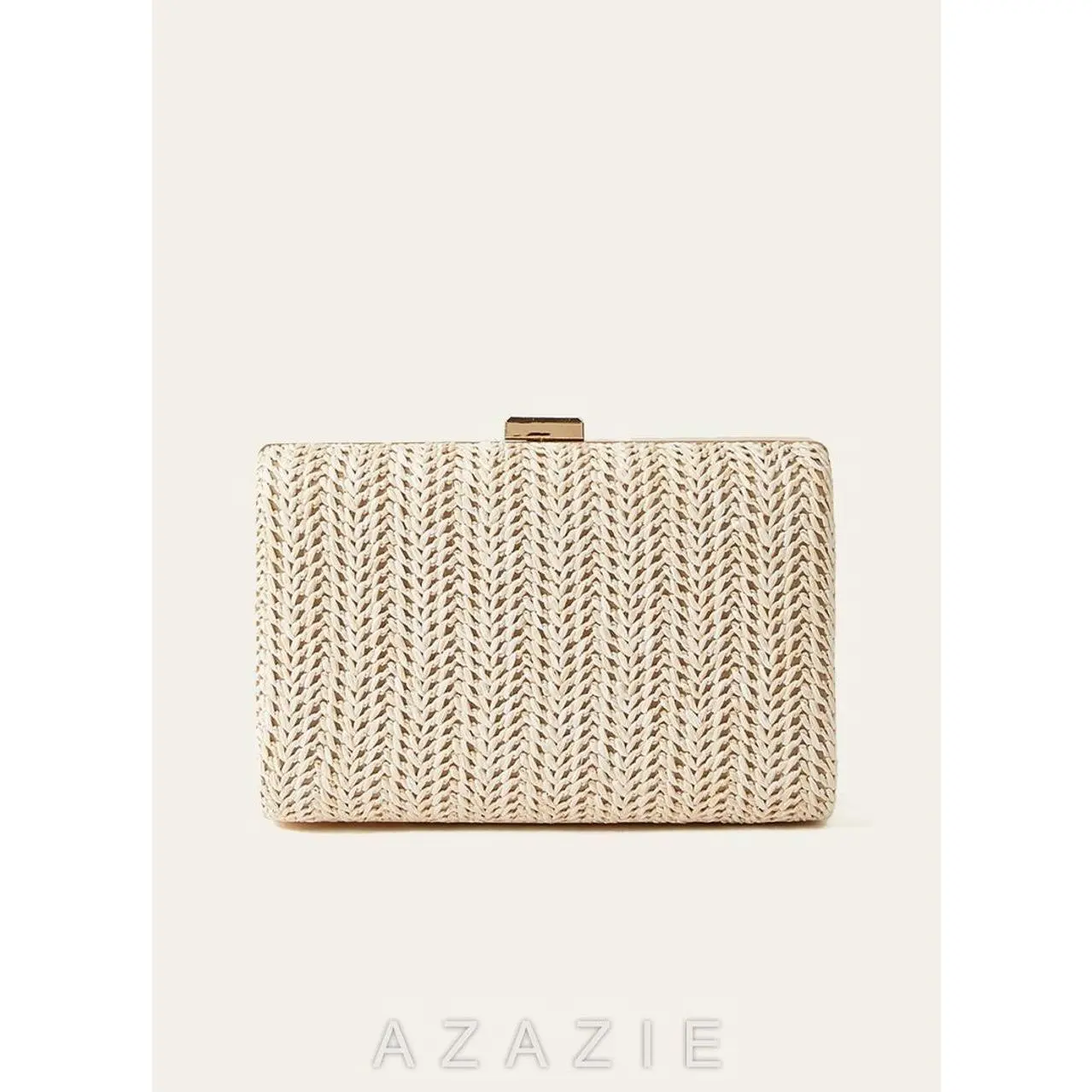 Woven Wicker Clutch Bag
