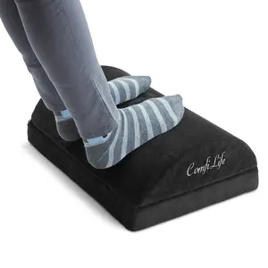 ComfiLife | Ergonomic Under Desk Foot Rest – Adjustable Height Memory Foam Footrest for Office & Gaming Chairs | Ultimate Feet Comfort for Better Posture & Circulation