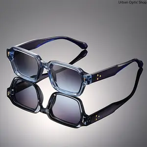 XUH Vintage Square Full Frame Sunglasses for Men Women, Premium High-End Classic Durable Versatile Fashion Decorative Lens Unisex Eyewear,summervibes
