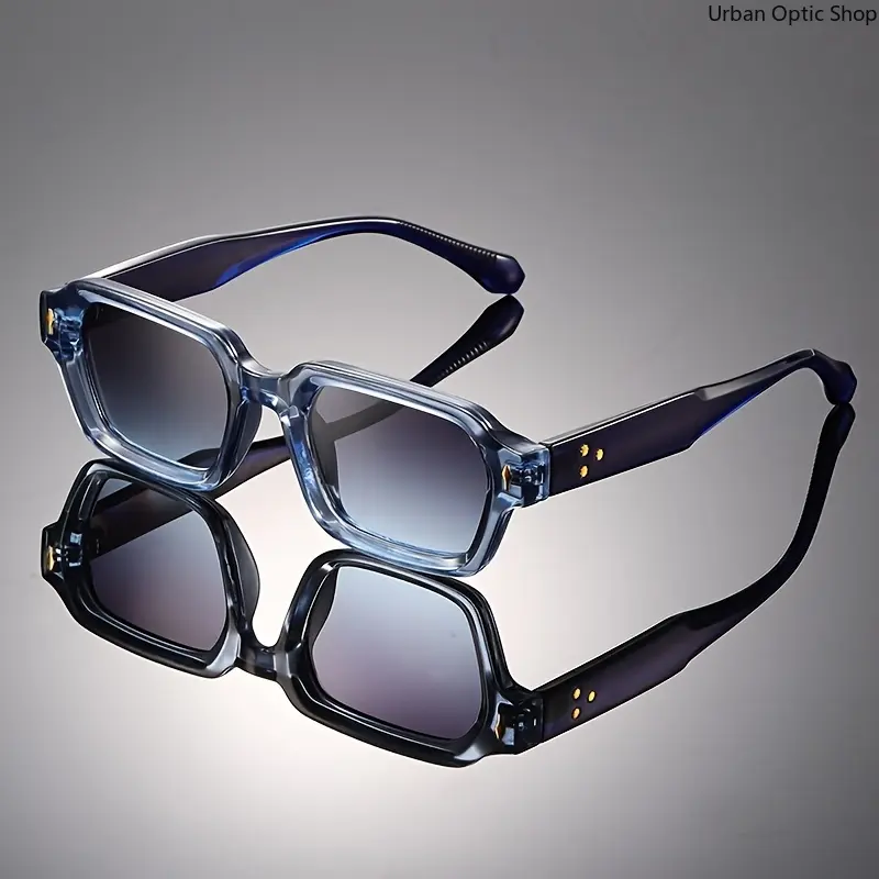 XUH Vintage Square Full-Frame Sunglasses for Men Women - Premium High-End Classic Durable Versatile Fashionable Unisex Eyewear with Decorative Lenses (Men's, Vintage, Classic, Fashionable Sunglasses), Men's Sunglasses