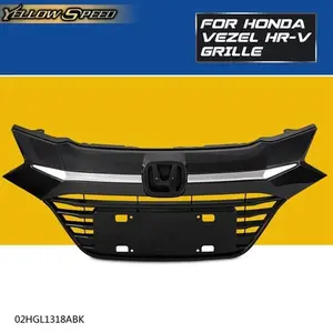 Front Upper Hood Bumper Grille, Fit for 16-18 Honda HR-V 4-Door 1.8L, ABS Plastic Debris Guard with Airflow & Engine Cooling, Easy Install