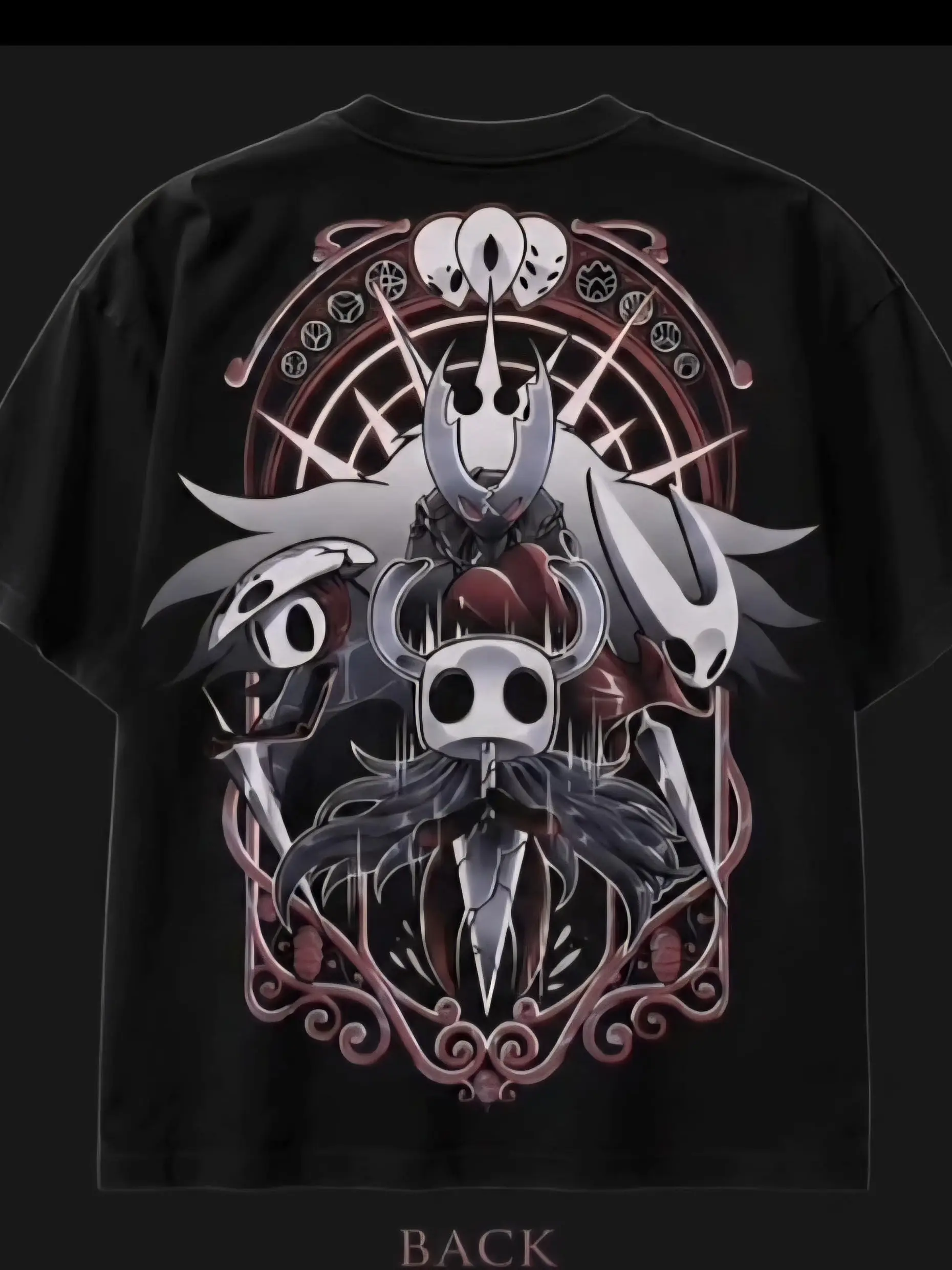 Hollow knight designed T-shirt Cotton Fabric