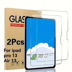2-piece set suitable for iPad Air 13 inch and iPad Pro 13 inch 2024 models with clear and easy to install protective film, smooth surface, screen protector  vivid display  smooth touch