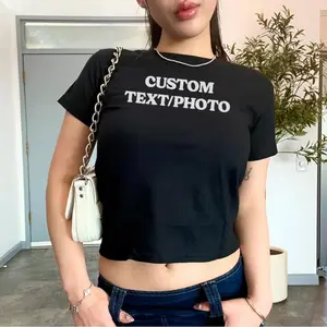 Crop Top Personalized Text, Personalized Y2K Shirt, Aesthetic Tee, Trendy Y2K Fashion