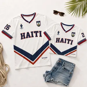 Haiti White Soccer Jersey, Men's Game Day Shirt and Women's Crop Top, Caribbean Pride Fanwear, Haiti Game Day Soccer Shirt, Men's Regular Jersey and Women's Crop Fan Top