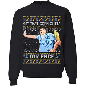Nacho Libre Meme Ugly Christmas Sweatshirt, Get That Corn Outta My Face Christmas Ugly, Comedy Movie Shirt, Christmas Sweatshirt,Ugly Sweatshirt