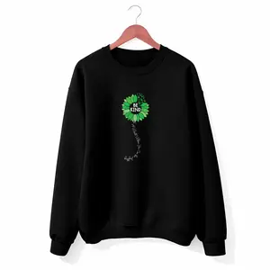 Comfortable Be Kind Sunflower Sweatshirt with Heart Graphic – Perfect Casual Wear