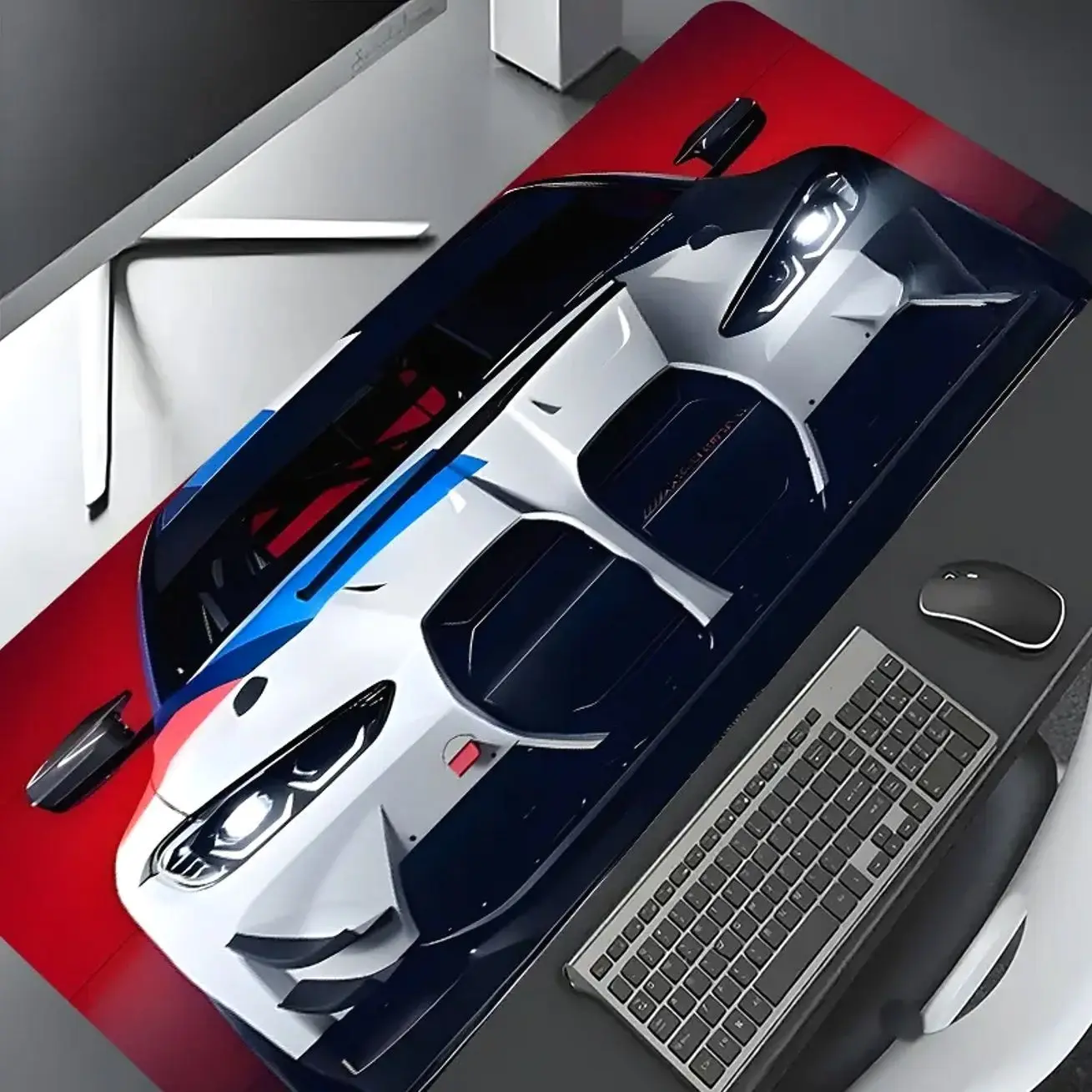 Colorful Racing Sport Car Design Large Gaming Mouse Pad, Mousepad, Washable Non-Slip Lock Edge Multi-Size Suitable For Home Office, Good Gift for Family and Friends