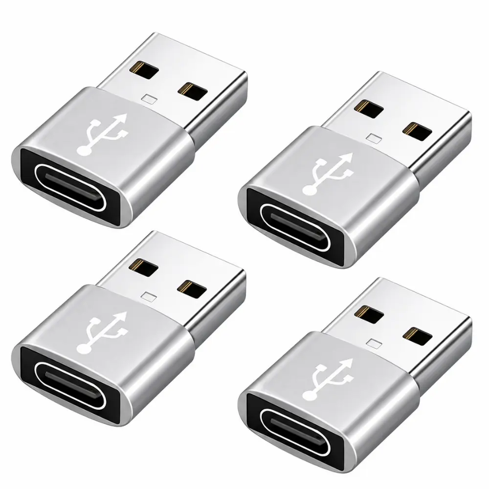 (4 PACK) USB-C to USB Adapter Female USB-C to Male USB Converter Adapter