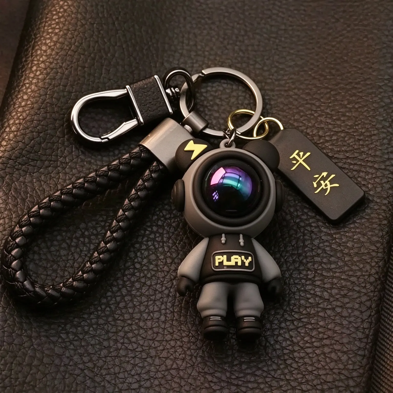 Small Cute Space Astronaut Figure Keychain - Lightweight, detail-oriented unisex accessory for adults, one size, casual indoor recreation decor, cute gifts for boyfriend, quirky mini gifts for car keys (summerwins)
