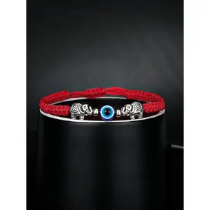 Eye Elephant Design Braided Bracelet, Adjustable Trendy Stack Bangle for Women & Men, Party, Daily Clothing Decor, Trendy All-match & Exquisite Jewelry for Birthday Gift, Gifts for Her, Adjustable Slider Bracelets, Stackable Bracelets, Fashion Bracelets