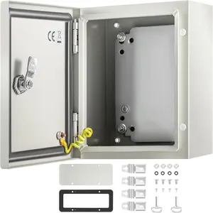 VEVOR NEMA Steel Enclosure, 8x 8x 6 NEMA 4X Steel Electrical Box, IP66 Waterproof Dustproof, Outdoor/Indoor Electrical Junction Box, with Mounting PlateVEVOR Super Brand Day