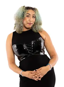 Traci Patent Lace Up Short Bustier